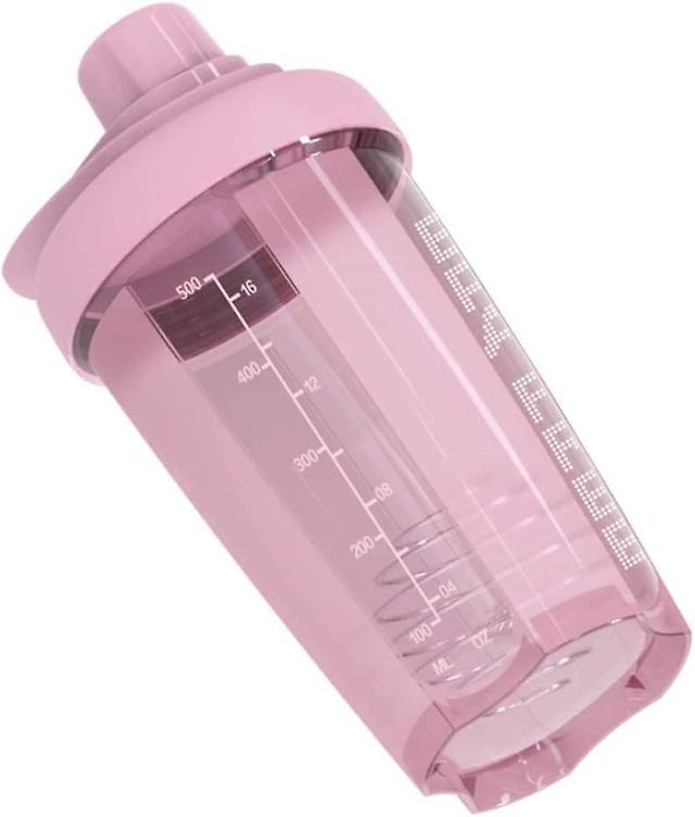 Protein Mixer Shaker Bottle with Twist and Lock Portable Pre Workout Protein Drink Shaker Cup,Smoothies and Shakes(Pink) on Productcaster.