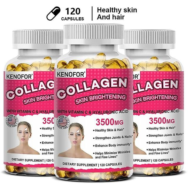 Sofirn Collagen Capsules Skin Whitening Glutathione Healthy Joint Hair Vitamin C Skin Beauty Antioxidant Supplements 120 count-3 bottle on Productcaster.