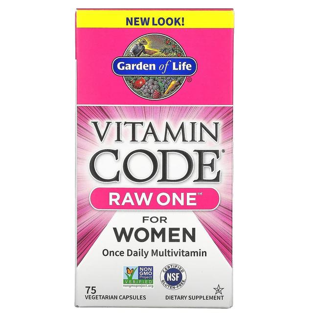 Garden of Life, Vitamin Code, RAW One, Once Daily Multivitamin for Women, 75 Vegetarian Capsules on Productcaster.