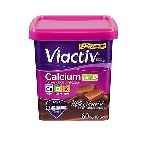 Viactiv Calcium Plus Vitamin D Soft Chews, Milk Chocolate 60 Each (Pack of 1) on Productcaster.