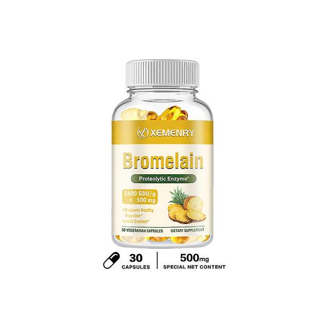 Vorallme Bromelain (natural Proteolytic Enzyme) 2400 Gdu/g - 500 Mg, Natural Proteolytic Enzyme, 120 Vegetarian Capsules 30 Capsules on Productcaster.