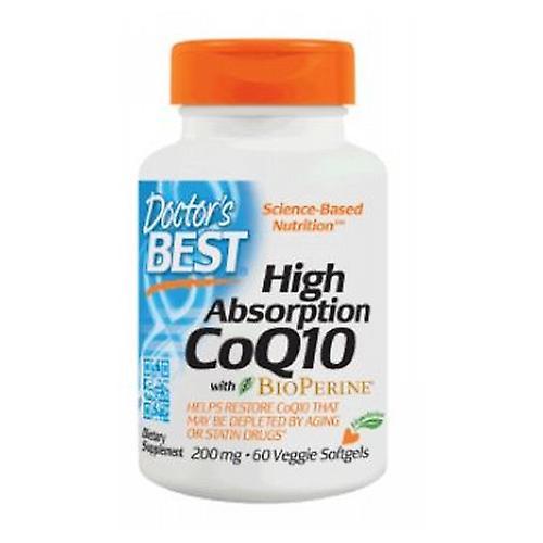 Doctor's Best Doctors Best High Absorption COQ10 with Bioperine, 200 mg, 60 Softgels (Pack of 4) on Productcaster.