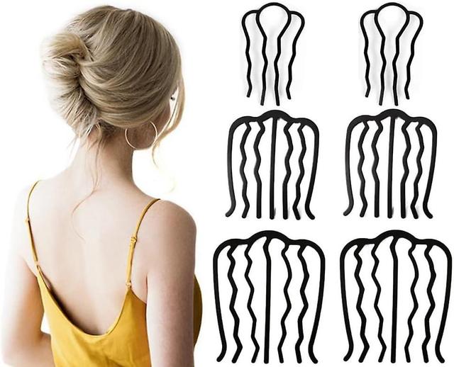 Dewenwils Dww-Paquet de 6 pinces cheveux avec peigne latral, pinces cheveux pour petits pains, peignes cheveux en forme de U pour femmes et filles on Productcaster.