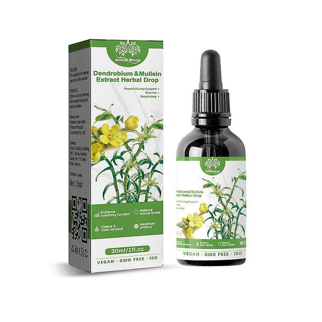 Dendrobium & Mullein Extract - Powerful Lung Support & Respiratory & - Made Drops - Cleanse In Herbal [XH] on Productcaster.