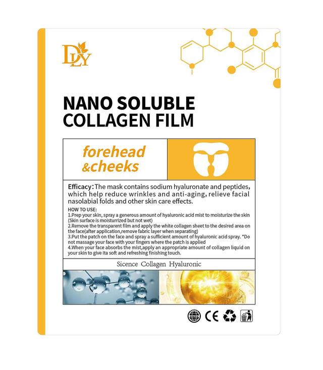 Filmes de colágeno puro premium, filmes de colágeno puro premium, máscara de filme de colágeno dissolvem, absorção instantânea de colágeno (10pcs) on Productcaster.