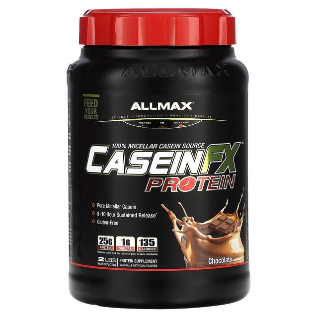 ALLMAX, CaseinFX, 100% Casein Micellar Protein, Chocolate, 2 lbs. (907 g) on Productcaster.