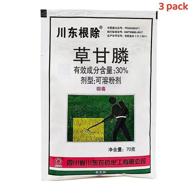 5 / 20pcs Glyphosat-Herbizid Glycin hemmt Grasblätter, Obstgarten-Ödland-Unkraut und Wurzelfäulnismittel Unkräuter, lösliches Pulver 70 Gramm 3 pack on Productcaster.