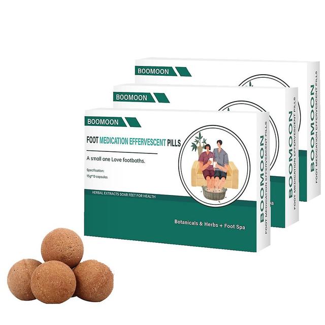 30 stks Voet Medicatie Bruispillen, Voetbad Natuurlijke Plantenextracten Body Detox Voet Soak 3box on Productcaster.