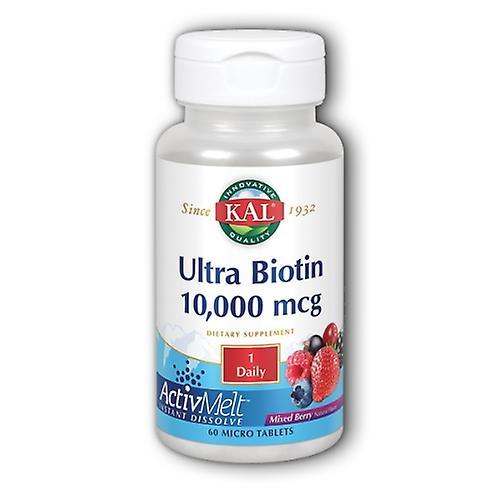 Kal Ultra Biotin ActivMelt, 10, 000 mcg, 60 Tabs (Pak van 1) on Productcaster.