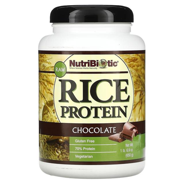 NutriBiotic, Rohes Reisprotein, Schokolade, 1 lbs 6,9 oz (650 g) on Productcaster.