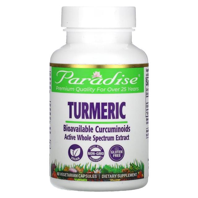 Paradise Herbs, Turmeric, 250 mg, 60 Vegetarian Capsules on Productcaster.