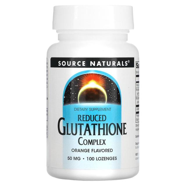 Source Naturals Kilde Naturals, Reduceret glutathion kompleks, Orange , 50 mg, 100 pastiller on Productcaster.