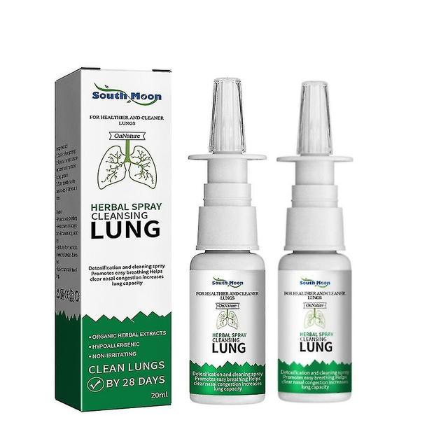 2 stuks Lung Detox Herbal Cleanser Spray voor rokers Clear Neusverstopping Anti Snurk Oplossing Stop Snore Relief Spray Nieuw on Productcaster.