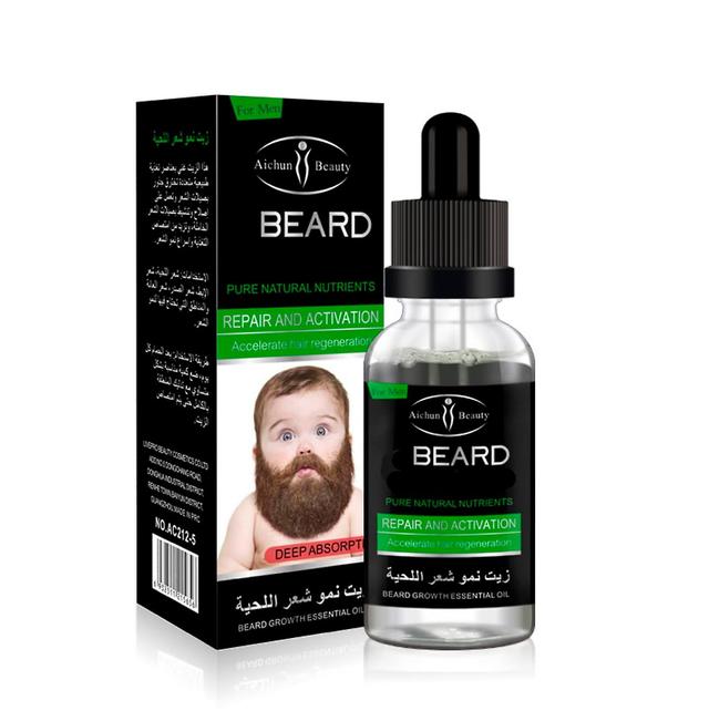 Óleo de Cultivo de Barba | Suplemento de Cabelo Facial |cuidados com a barba mais grossa|mens Hair Growth Vitaminas 30ml/1.01oz - on Productcaster.