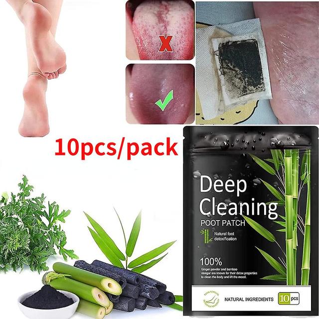 Qian 10pcs Herbal Deep Cleansing Foot Pad Detox Foot Patches Pad For Stress Relief And Deep Sleep Body Toxins Feet Slimming Sticker on Productcaster.