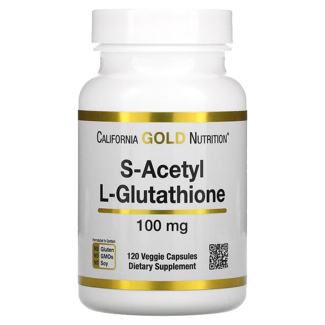 California Gold Nutrition Kalifornien Gold Nutrition, S-Acetyl L-glutation, 100 mg, 120 Veggie kapslar on Productcaster.