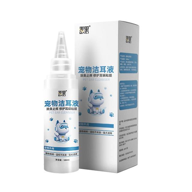 Pet Ear Cleaner 3.4oz Natural Mild Solution Plant Extracts Ear Drops for Itching for Dogs and Cats Remove Reduce Odor on Productcaster.