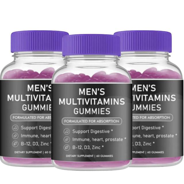 Vegan Immune Support Multivitamine Supplement met vitamine A, C, D3, E, B6, B12 voor energieondersteuning Men's Multivitamine 3PCS on Productcaster.