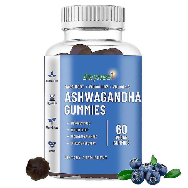 Ashwagandha Gummies Supplement Ksm-66 Plant Seed Extract Organic Vegan Gluten Free Root Powder Ashwagandha Gummies 1pc on Productcaster.