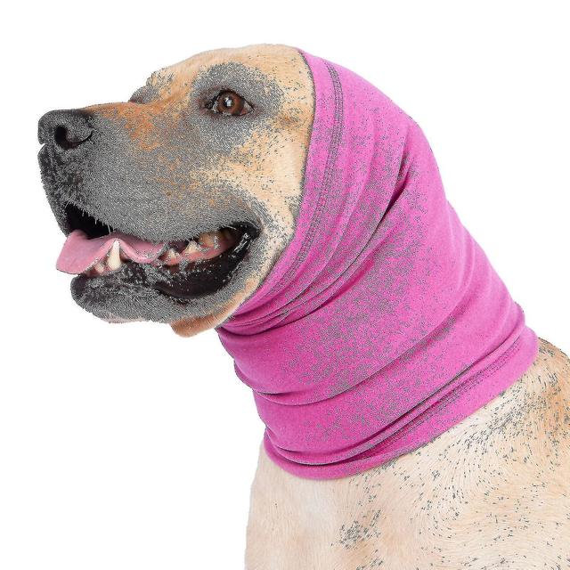 Dog Quiet Ear Covers For Ear Protection, Calming Ear Snood Muffs For Dogs/cats - Hood For Anxiety Relief/warm SHZEV Rose Red S on Productcaster.