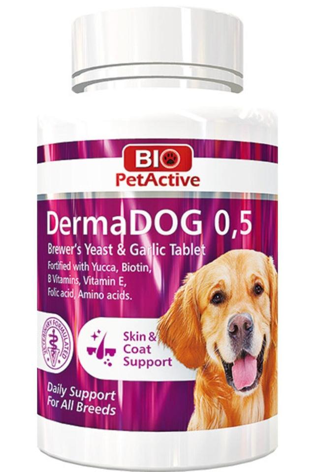 Rion Dermadog 0,5 | Dog Vitamin Tablet 150 Tablet For Dog Biotin Vitamin Supplement With Garlic on Productcaster.