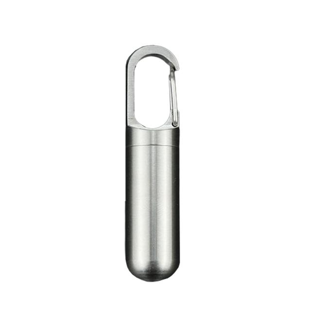 Verzegelde metalen tablettendoos draagbare waterdichte capsule verzegelde fles voor wandelen Kleine ronde bodem on Productcaster.