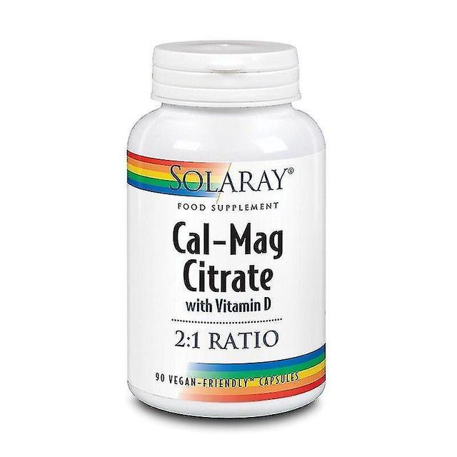 Solaray Cal-Mag Citrate 2:1 & Vitamin D Capsules 90 (32303) on Productcaster.