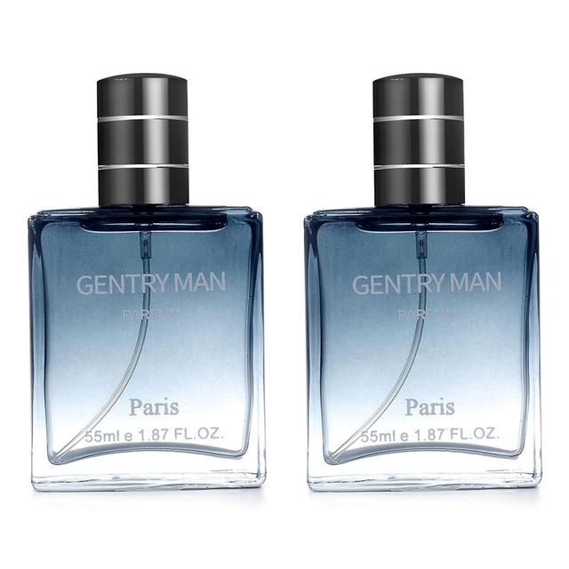 55ml Cologne Fragrance for Men Long Lasting Staying Perfumes Birthday Gift Black 2pcs on Productcaster.