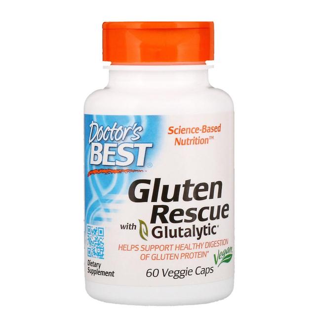 Doctor's Best Lægens bedste, glutenredning med glutalytisk, 60 veggiehætter on Productcaster.