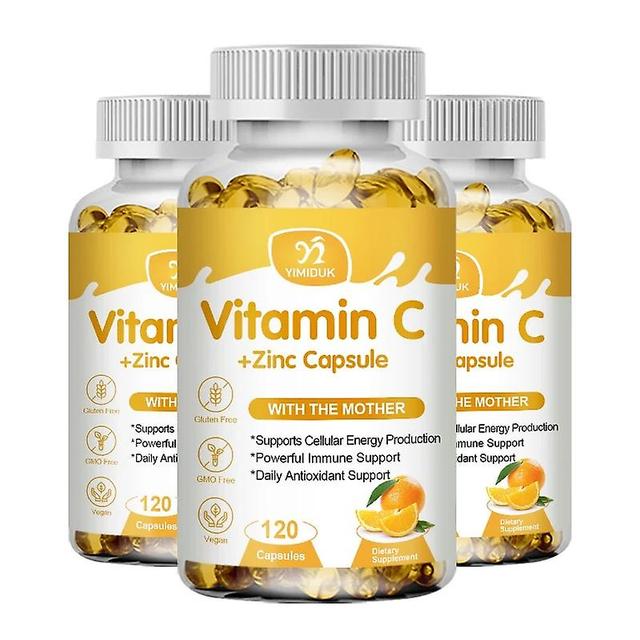 Sofirn Vitamin C Zink Kapseln stärken die Immunität Anti-Oxidation Anti-FaltenAufhellung der Haut Unterstützung lmmune Boost Energie-Ergänzungen 3 ... on Productcaster.