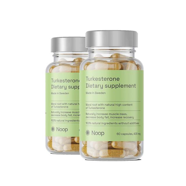 Confezione da 2 Premium Turkesterone Noop, 2 x 60 capsule con dosaggio di 400 mg on Productcaster.