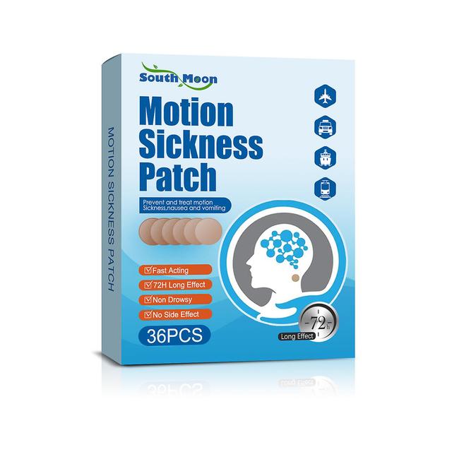 Beculerty Natural Herbs Motion Sickness Patch Fast Acting Long Effect Use For Aircraft Bus Ship Train Health Care Ear Dizziness Plaster 36pcs on Productcaster.