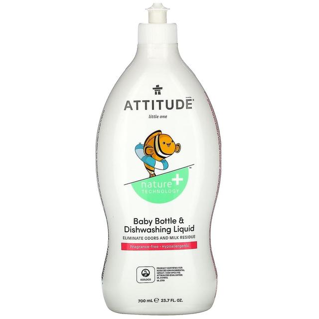 ATTITUDE, Babyflasche & Geschirrspülmittel, parfümfrei, 23,7 fl oz (700 ml) on Productcaster.