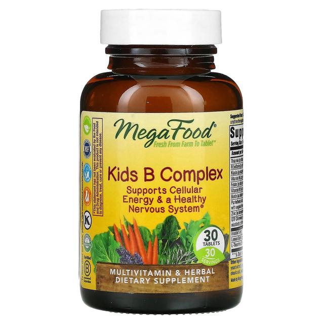 MegaFood, Kids B Complex, 30 tabletter on Productcaster.