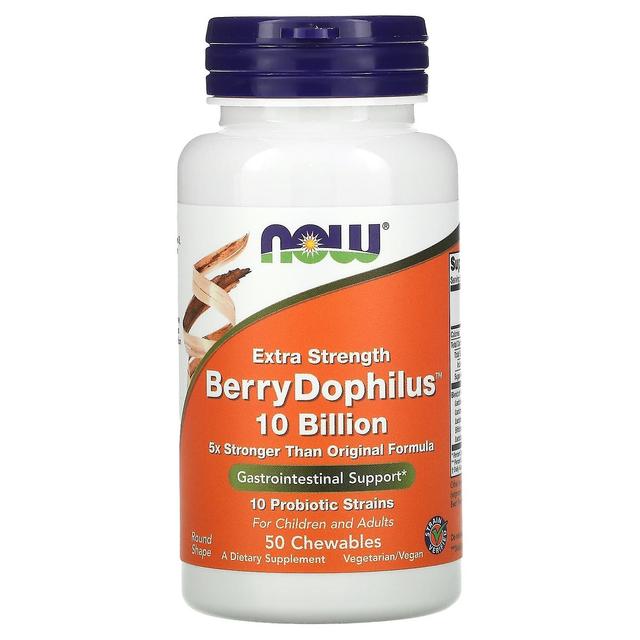 NOW Foods, Extra Strength Berry Dophilus, 50 masticables on Productcaster.