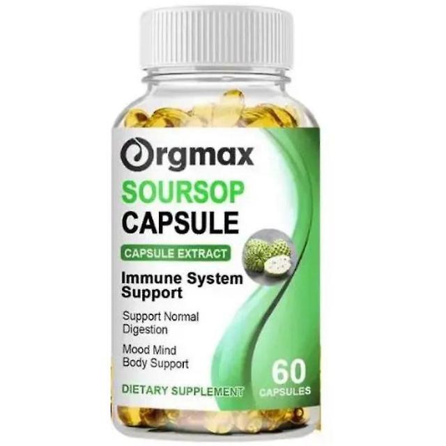 Eccpp Orgmax Soursop Capsules With Vitamin C For Antioxidant Anti-inflammatory Improve Immune Digestive Health Free Shipping For Adult 60pcs on Productcaster.