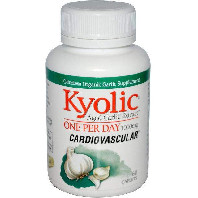 Kyolic, Aged Garlic Extract, One Per Day, Cardiovascular, 1000 mg, 60 Caplets on Productcaster.