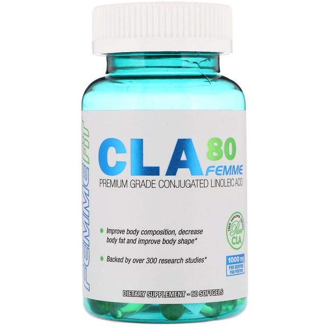 FEMME, CLA80 Femme, Premium Grade CLA, 1 000 mg, 60 Softgels on Productcaster.