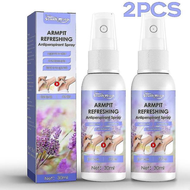 Lavender Deodorant Sweat Spray Armpit Odor Body Lotion For Universal Men Women 30ml_Ob 2Pcs on Productcaster.