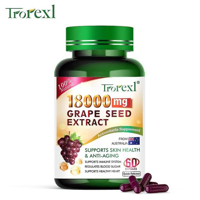 Venalisa Trorexl 60Pc Organic Grape Seed Extract Supplement 18000mg, proanthocyanidins to maximum health benefits,Non-GMO, All-Natural CHINA 1 bottle on Productcaster.