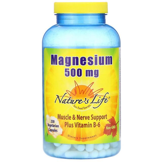 Nature's Life Życie natury, magnez, 500 mg, 250 wegetariańskich kapsułek on Productcaster.