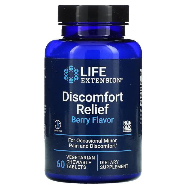 Life Extension, Discomfort Relief, Berry, 60 Vegetarian Chewable Tablets on Productcaster.