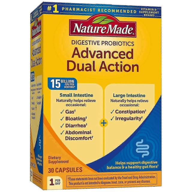 Nature made digestive probiotics advanced dual action capsules, 30 ea on Productcaster.