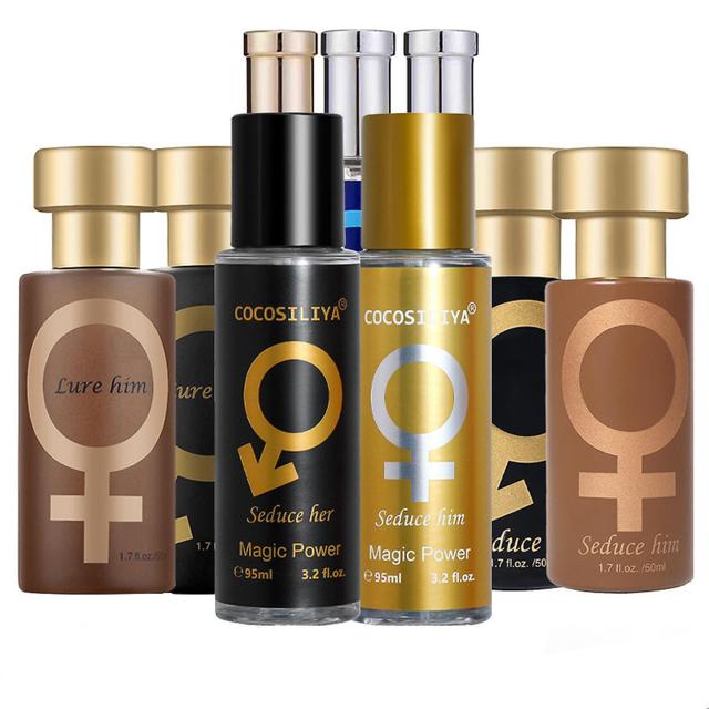 Fascinante Sedução: Fragrância de longa duração para homens e mulheres Encontro Romântico Perfume dourado 50ml on Productcaster.