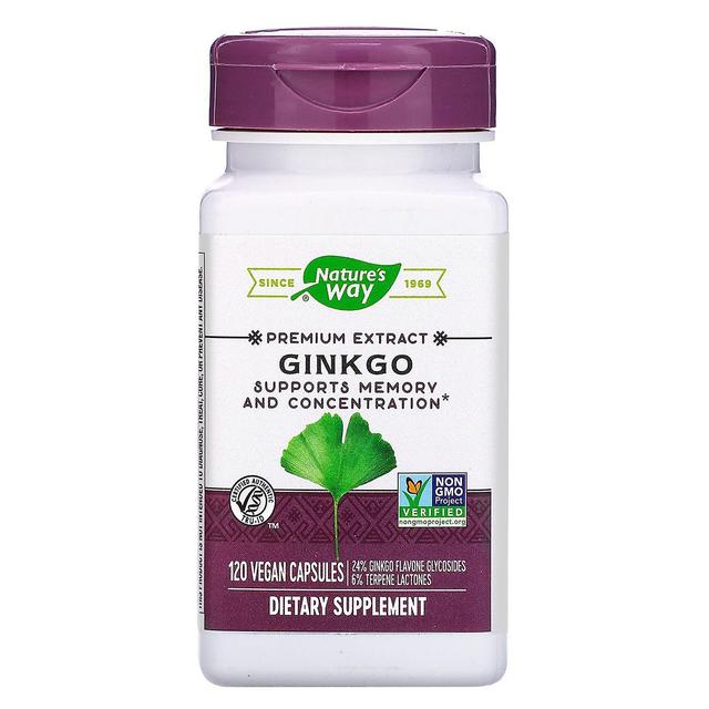 Nature's Way, Ginkgo, 120 Veganske Kapsler on Productcaster.