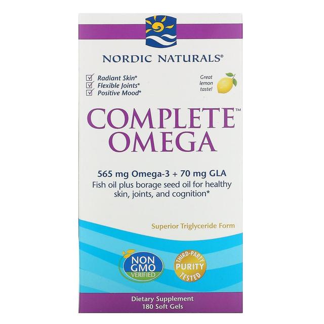 Nordic Naturals, Complete Omega, Lemon, 1000 mg, 180 Soft Gels on Productcaster.