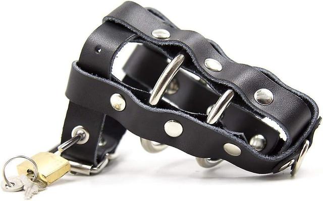 Cage en cuir noir pour hommes, confortable et douxA-PHWJ on Productcaster.