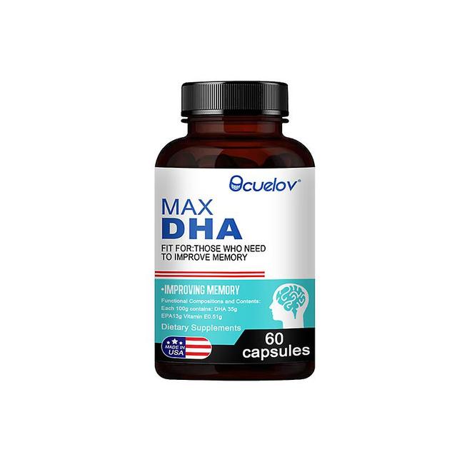 Vorallme Bcuelov Max Dha-help Enhance Memory, Protect Eyesight, Develop Intelligence, Activate Brain Cells, Relieve Brain Fatigue 60count-1 bottle on Productcaster.