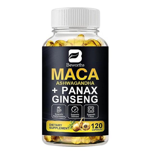 Visgaler Plant Maca Root Extract Capsules For Helps Boost Energy Erection Supports Stamina Male Performance Energy For Women&man 120 pcs on Productcaster.