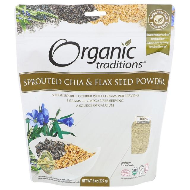 Organic Traditions, Sprouted Chia & Flax Seed Powder, 8 oz (227 g) on Productcaster.